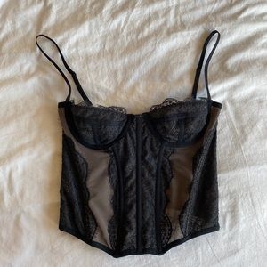 UO modern love corset black